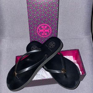 Black/Black Tory Burch Flip Flop